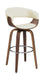 Zion Upholstered Swivel Bar Stool Walnut and Ecru - Home Discount Furniture - NJ-linden