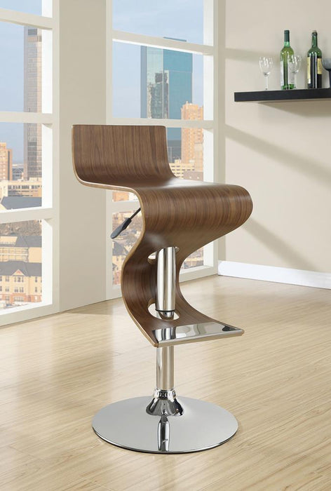 Covina Adjustable Bar Stool Walnut and Chrome - Home Discount Furniture - NJ-linden