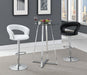 Zanella Glass Top Bar Table Chrome - Home Discount Furniture - NJ-linden