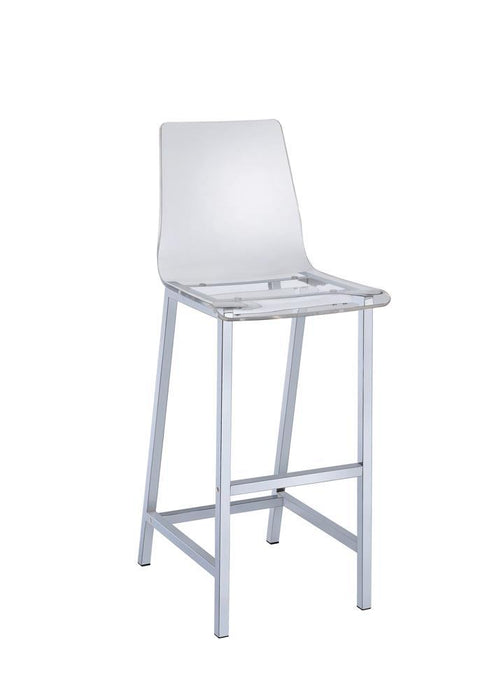 Juelia Bar Stools Chrome and Clear Acrylic (Set of 2) - Home Discount Furniture - NJ-linden