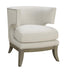 Jordan Dominic Barrel Back Accent Chair White and Weathered Grey - Home Discount Furniture - NJ-linden