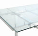 Wexford Glass Top Dining Table with Extension Leaves Chrome - Home Discount Furniture - NJ-linden