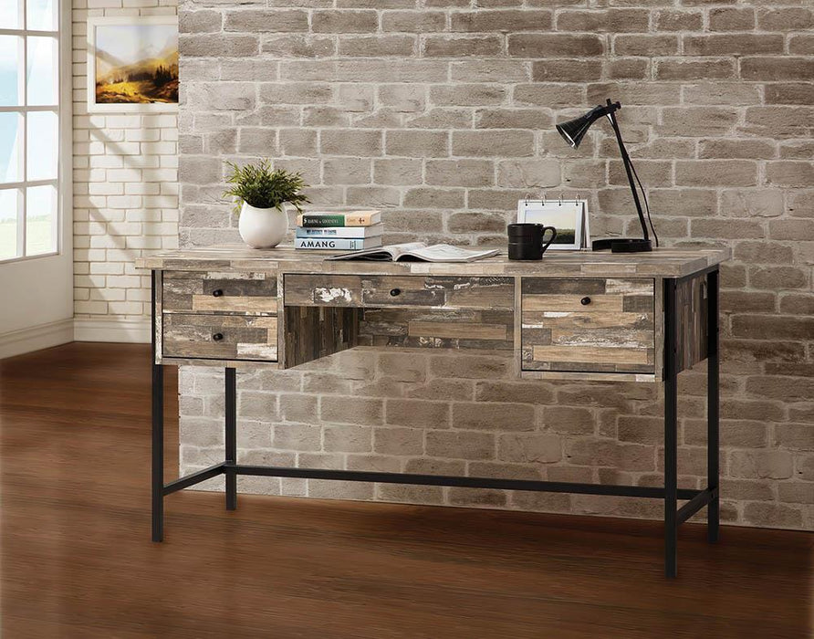 Kemper 4-drawer Writing Desk Salvaged Cabin - Home Discount Furniture - NJ-linden