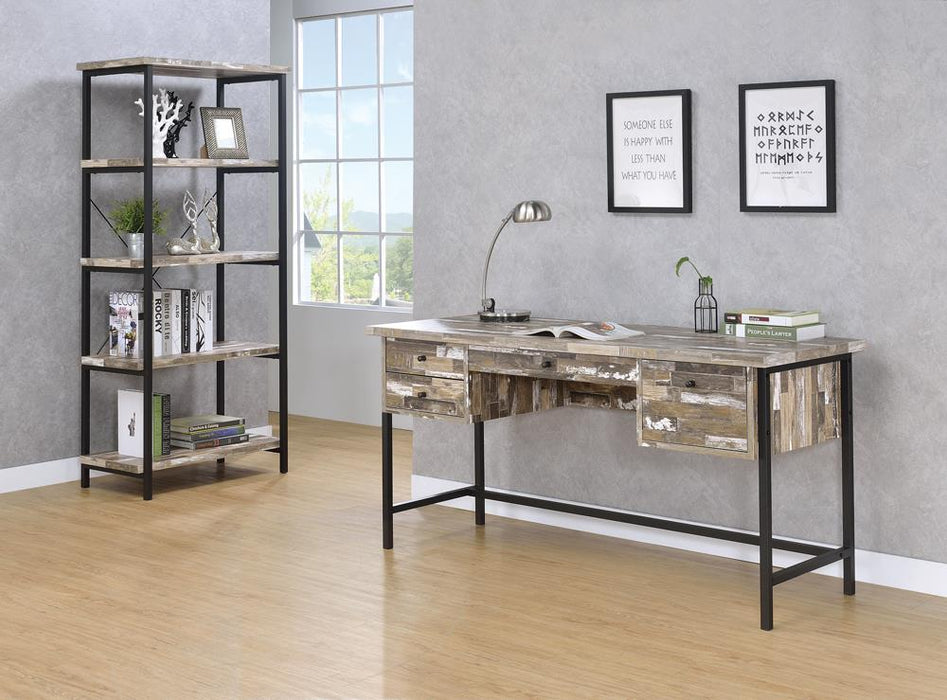 Kemper 4-drawer Writing Desk Salvaged Cabin - Home Discount Furniture - NJ-linden