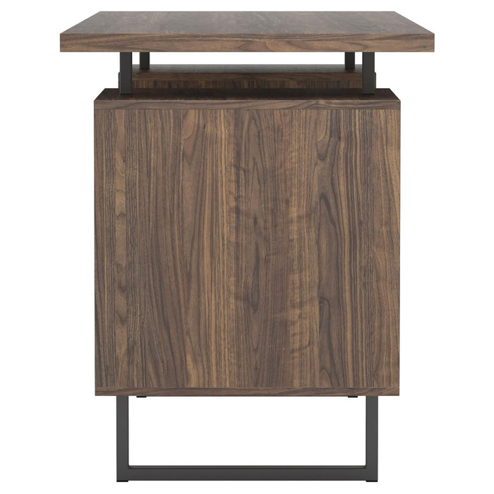 Lawtey Floating Top Office Desk Weathered Grey - Home Discount Furniture - NJ-linden