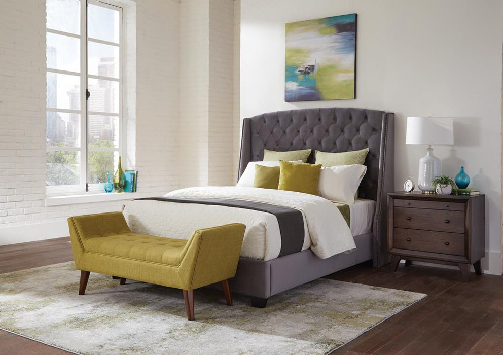 Pissarro Full Tufted Upholstered Bed Grey - Home Discount Furniture - NJ-linden