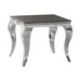 Luna Square End Table Chrome and Black - Home Discount Furniture - NJ-linden