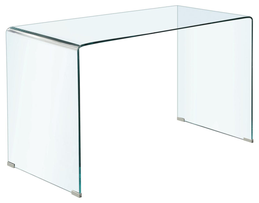 Ripley Glass Writing Desk Clear - Home Discount Furniture - NJ-linden