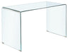Ripley Glass Writing Desk Clear - Home Discount Furniture - NJ-linden