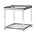 Anne End Table with Lower Shelf Chrome and Clear - Home Discount Furniture - NJ-linden