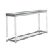 Anne Sofa Table with Lower Shelf Chrome and Clear - Home Discount Furniture - NJ-linden