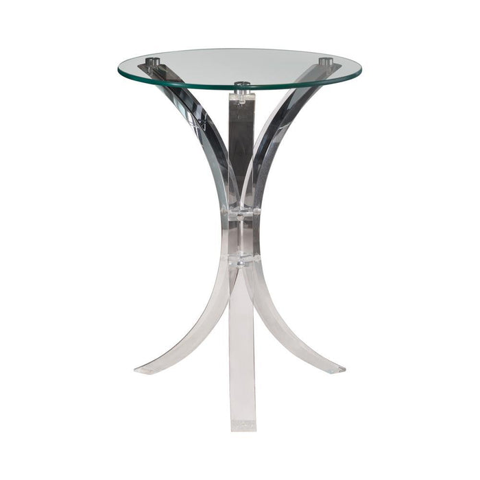 Emmett Round Accent Table Clear - Home Discount Furniture - NJ-linden