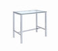 Tolbert Bar Table with Glass Top Chrome - Home Discount Furniture - NJ-linden