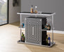 Zinnia 2-tier Bar Unit Glossy Black and White - Home Discount Furniture - NJ-linden