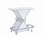 Atoka X-shaped Bar Unit with Wine Bottle Storage Glossy White - Home Discount Furniture - NJ-linden