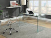 Amaturo Office Chair with Casters Clear and Chrome - Home Discount Furniture - NJ-linden