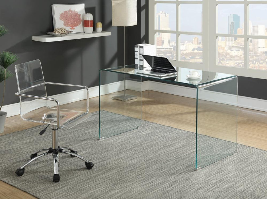Amaturo Office Chair with Casters Clear and Chrome - Home Discount Furniture - NJ-linden