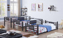 Rogen Twin Triple Bunk Bed Dark Bronze - Home Discount Furniture - NJ-linden