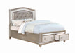 Bling Game Queen Panel Bed Metallic Platinum - Home Discount Furniture - NJ-linden
