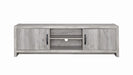 Burke 2-door TV Console Grey Driftwood - Home Discount Furniture - NJ-linden