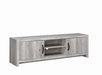 Burke 2-door TV Console Grey Driftwood - Home Discount Furniture - NJ-linden