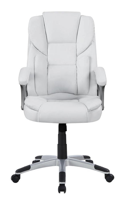 Kaffir Adjustable Height Office Chair White and Silver - Home Discount Furniture - NJ-linden