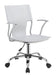 Himari Adjustable Height Office Chair White and Chrome - Home Discount Furniture - NJ-linden