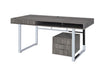 Whitman 4-drawer Writing Desk Weathered Grey - Home Discount Furniture - NJ-linden