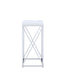 Edmund Accent Table with X-cross Glossy White and Chrome - Home Discount Furniture - NJ-linden