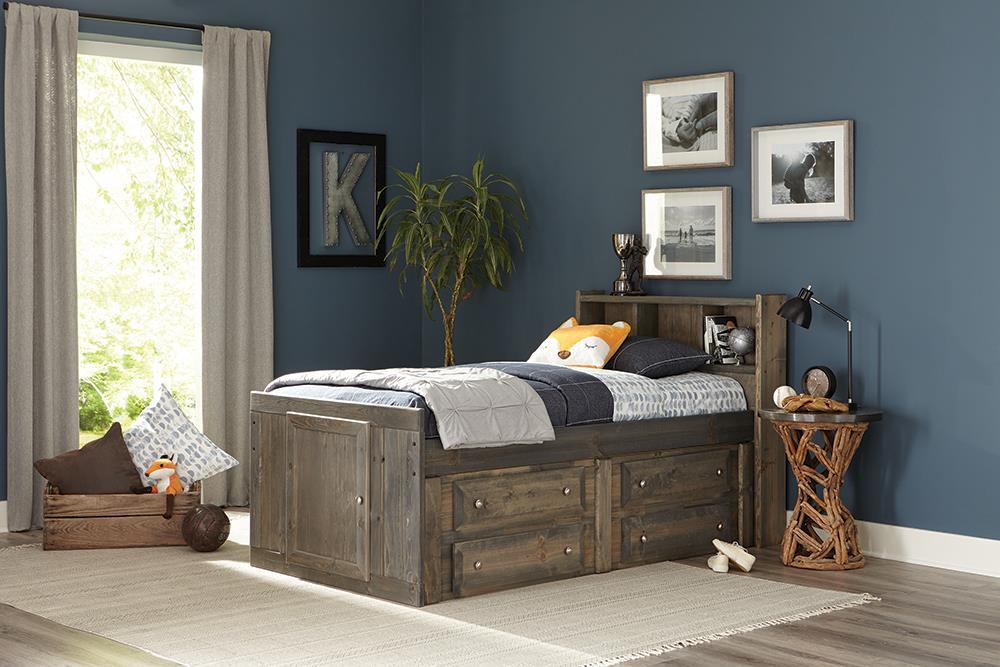 Wrangle Hill Twin Storage Bed Gun Smoke - Home Discount Furniture - NJ-linden