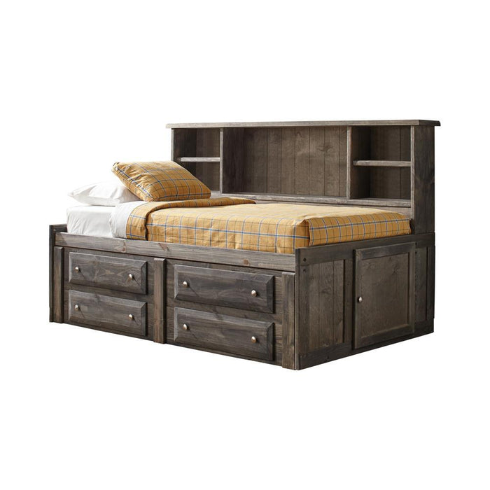 Wrangle Hill Twin Storage Daybed Gun Smoke - Home Discount Furniture - NJ-linden