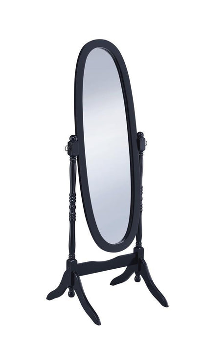 Foyet Oval Cheval Mirror Black - Home Discount Furniture - NJ-linden