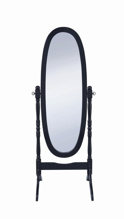 Foyet Oval Cheval Mirror Black - Home Discount Furniture - NJ-linden