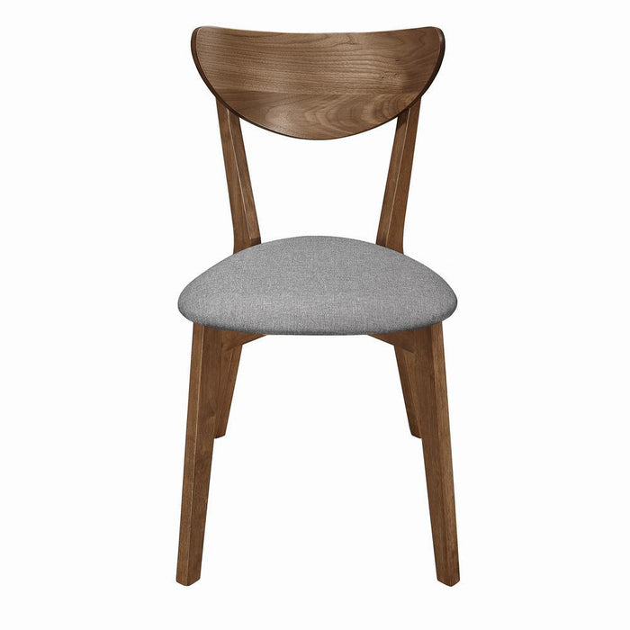 Alfredo Upholstered Dining Chairs Grey and Natural Walnut (Set of 2) - Home Discount Furniture - NJ-linden