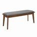 Alfredo Upholstered Dining Bench Grey and Natural Walnut - Home Discount Furniture - NJ-linden