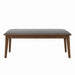 Alfredo Upholstered Dining Bench Grey and Natural Walnut - Home Discount Furniture - NJ-linden