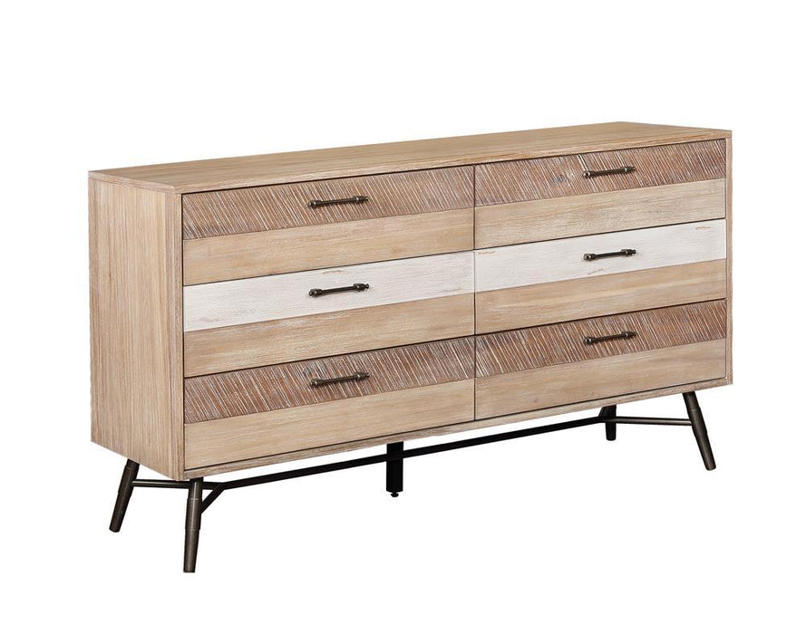 Marlow 6-drawer Dresser Rough Sawn Multi - Home Discount Furniture - NJ-linden
