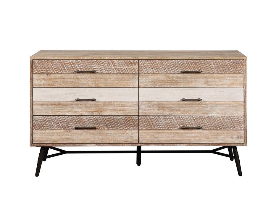 Marlow 6-drawer Dresser Rough Sawn Multi - Home Discount Furniture - NJ-linden