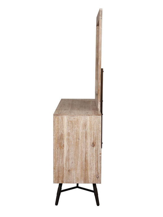 Marlow Rectangular Dresser Mirror Rough Sawn Multi - Home Discount Furniture - NJ-linden