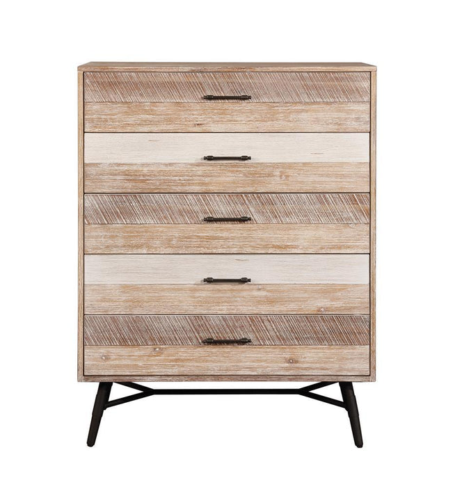 Marlow 5-drawer Chest Rough Sawn Multi - Home Discount Furniture - NJ-linden