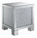 Gillian Square End Table Silver and Clear Mirror - Home Discount Furniture - NJ-linden
