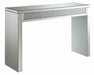 Gillian Rectangular Sofa Table Silver and Clear Mirror - Home Discount Furniture - NJ-linden