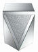 Amore Square End Table with Triangle Detailing Silver and Clear Mirror - Home Discount Furniture - NJ-linden