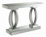 Amalia Rectangular Sofa Table with Shelf Clear Mirror - Home Discount Furniture - NJ-linden