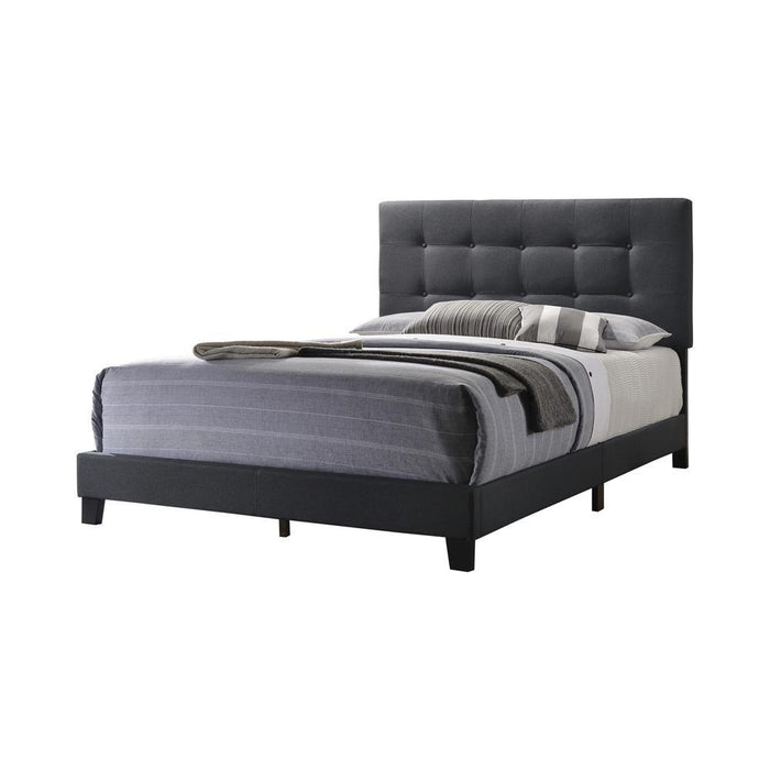Mapes Tufted Upholstered Eastern King Bed Charcoal - Home Discount Furniture - NJ-linden