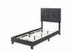 Mapes Tufted Upholstered Twin Bed Charcoal - Home Discount Furniture - NJ-linden