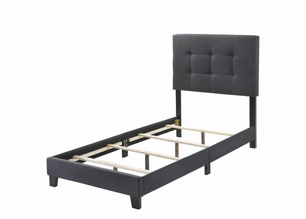Mapes Tufted Upholstered Twin Bed Charcoal - Home Discount Furniture - NJ-linden