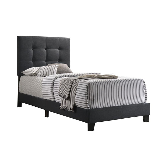 Mapes Tufted Upholstered Twin Bed Charcoal - Home Discount Furniture - NJ-linden