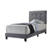 Mapes Tufted Upholstered Twin Bed Grey - Home Discount Furniture - NJ-linden
