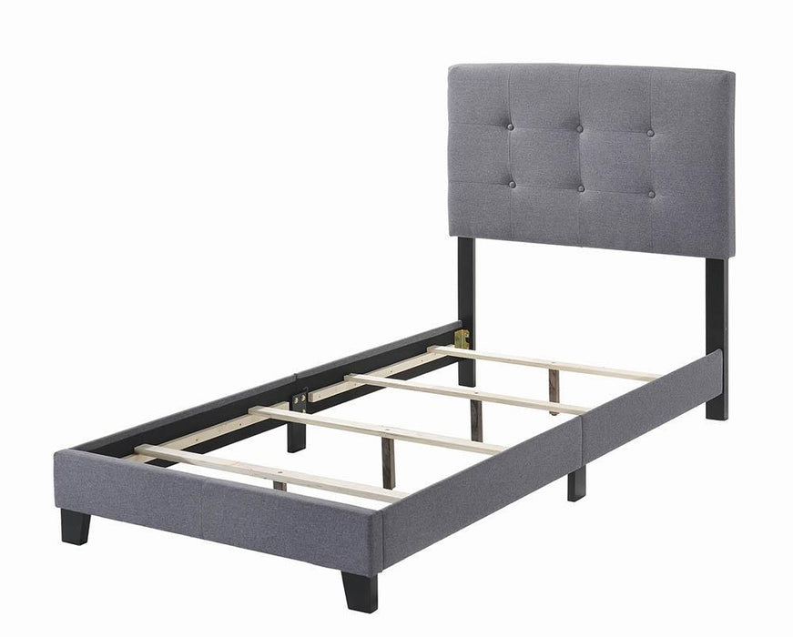 Mapes Tufted Upholstered Twin Bed Grey - Home Discount Furniture - NJ-linden